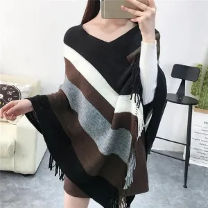 cape poncho femme en laine