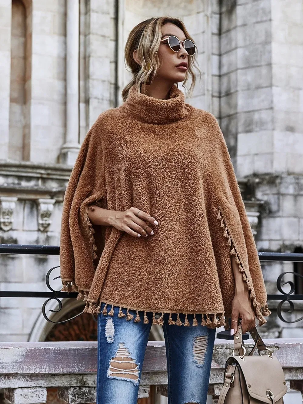 poncho-polaire-femme