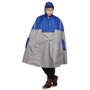 Poncho vélo homme bleu