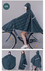 poncho à carreaux pour cycliste