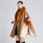 ensemble cape fourrure femme