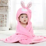 cape de bain pour bébé modèle lapin