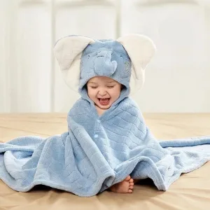 cape de bain bébé eléphant