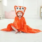 cape de bain bébé renard