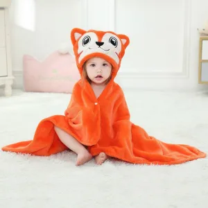 cape de bain bébé renard