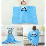 cape de bain ours bleu pour bébé