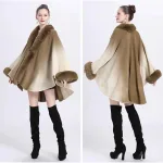 cape tendance en fourrure femme
