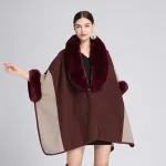 cape tendance en fourrure pour femme