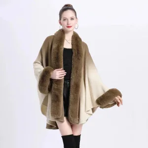 cape en fourrure femme