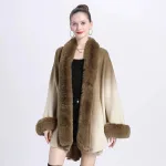 cape femme en fourrure synthétique