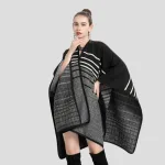 poncho femme en laine douce