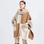 poncho en fourrure pour femme