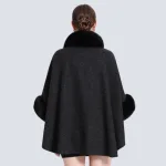 poncho femme noir élégant