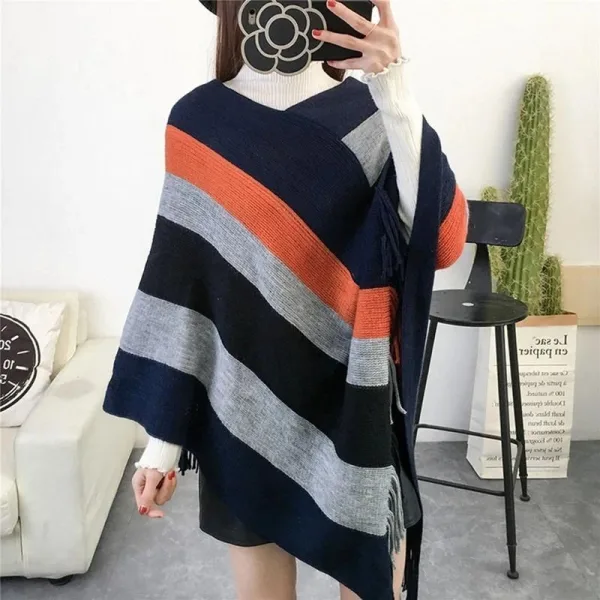 cape poncho laine femme