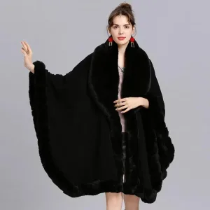châle poncho polaire épaisse femme