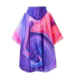 poncho imperméable violet rose