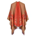 poncho femme coloré