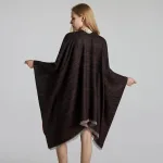 poncho femme en foulard
