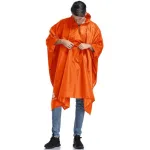 vêtement imperméable poncho orange