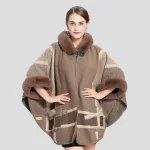 poncho avec capuche pour femme
