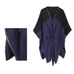 poncho en cachemire doux pour femme