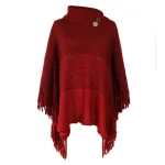 poncho à boutons pour l'hiver