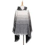 poncho rayé pour sortie en ville