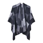 poncho à carreaux pour tous les jours