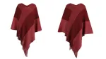 poncho à franges pour femme