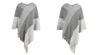 poncho doux à franges