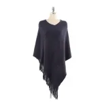 poncho stylé à franges pour femme