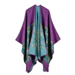 poncho à motifs pour femme