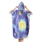poncho bain décoré par Van Gogh