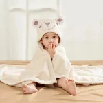 poncho bain bébé ours polaire