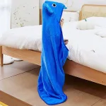 poncho éléphant bleu pour enfant