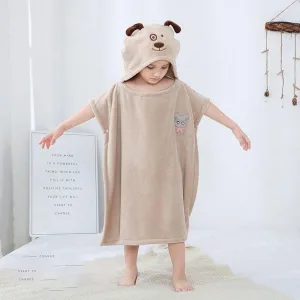 poncho bain enfant chien
