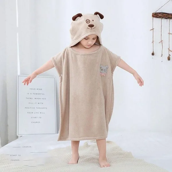 poncho bain enfant chien