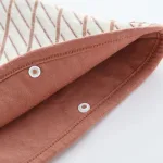 poncho en laine pour bébé marron blanc