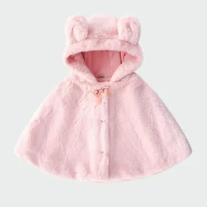 poncho bébé fille en laine