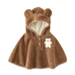 poncho bébé ourson