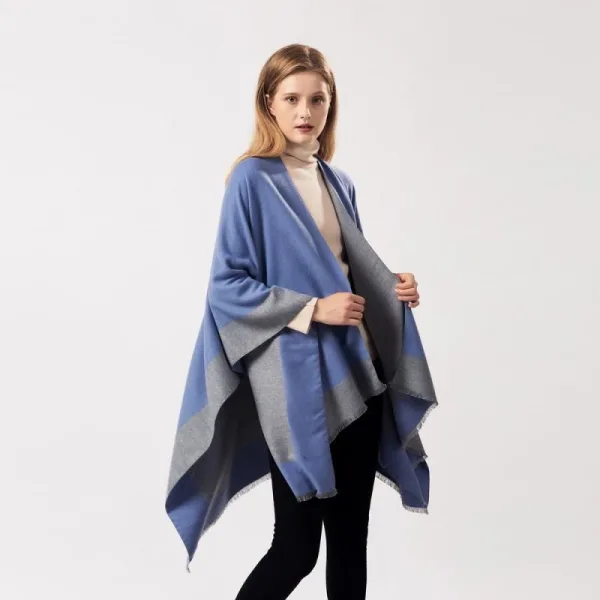 poncho bicolore