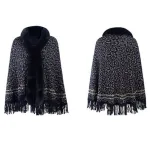 poncho en cachemire femme style léopard