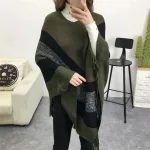poncho cape femme en laine