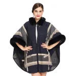 poncho capuche en polyester