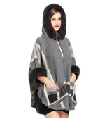 poncho capuche unisexe
