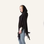poncho avec capuche pour femme