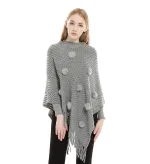 poncho en laine doux pour femme