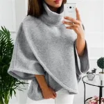 poncho chaud femme en plaid