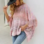cape en laine poncho courte