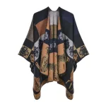 poncho marron tendance femme